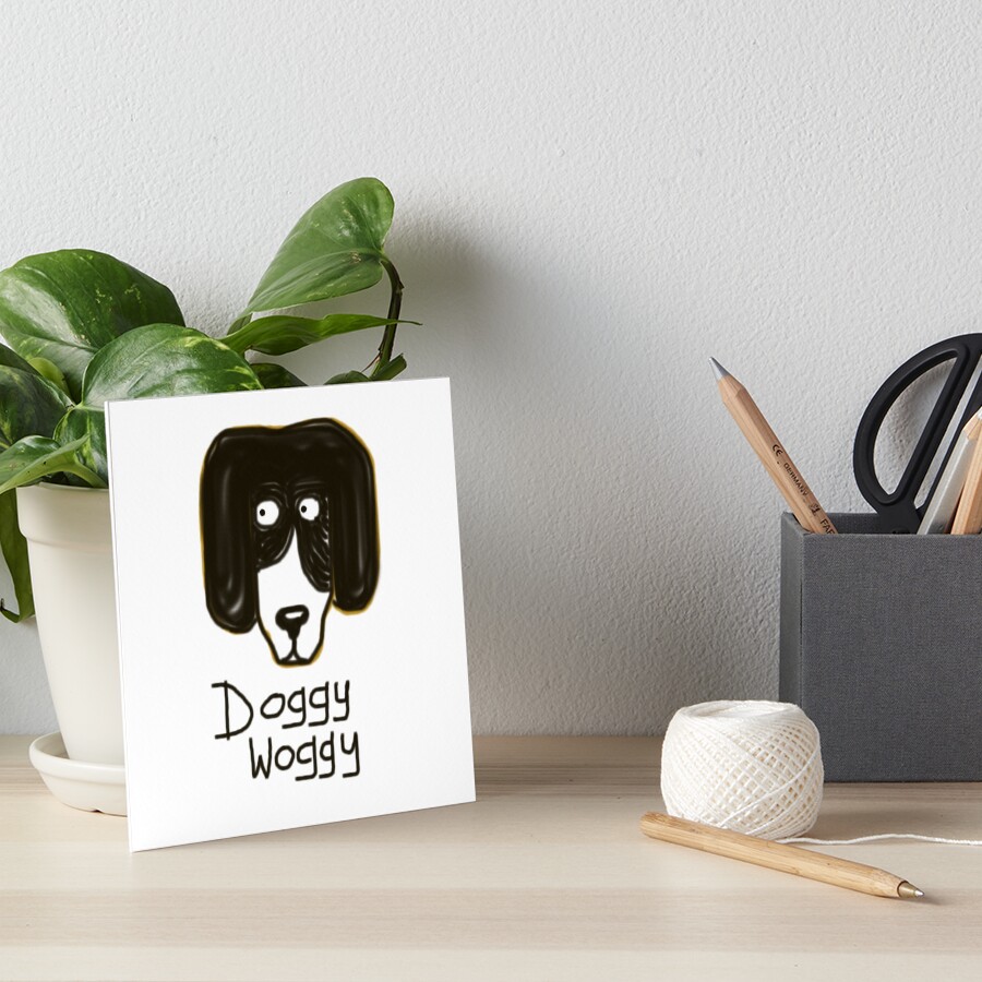 Doggy Woggy Art Board Print for Sale by PeanutsDesign | Redbubble
