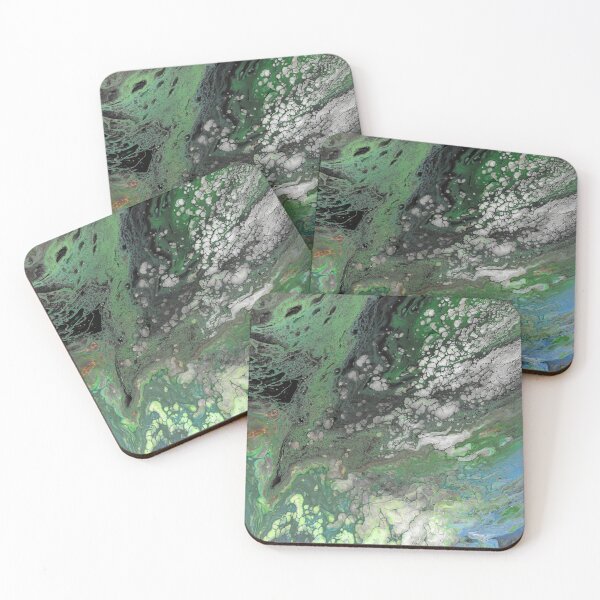 Item preview, Serene Green - Acrylic Pour designed and sold by HandmadeHill.