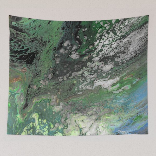 Item preview, Serene Green - Acrylic Pour designed and sold by HandmadeHill.