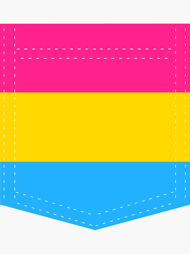 Pansexual Pride Flag Pocket Sticker For Sale By Varnel Redbubble 