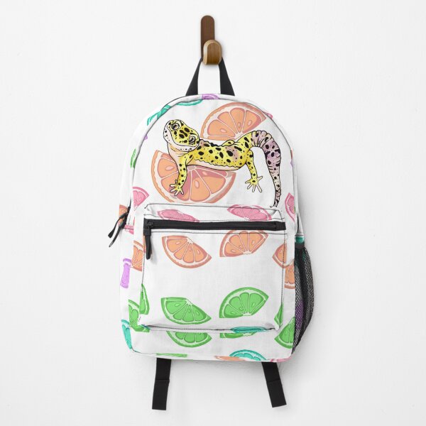 Item preview, Neon Rainbow Leopard Gecko Fruit Pattern designed and sold by InkedMongoose.