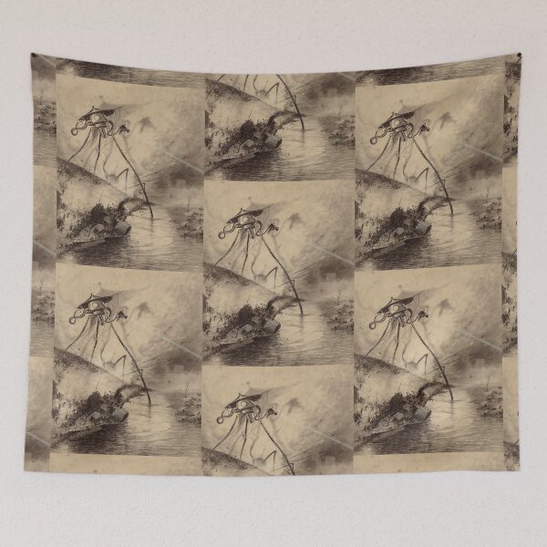 Item preview, Martian War Machine in the Thames Valley (The War of the Worlds) designed and sold by badmemes.