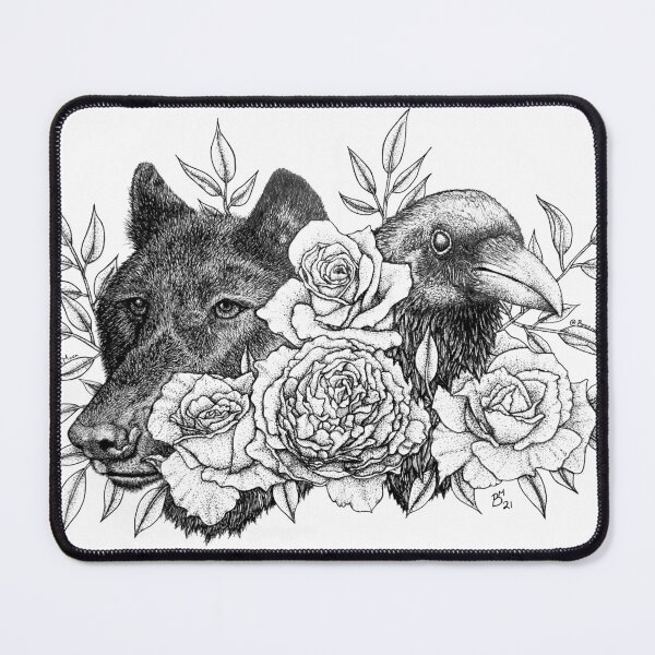 Item preview, The Wolf and The Raven designed and sold by BreenaMoon.