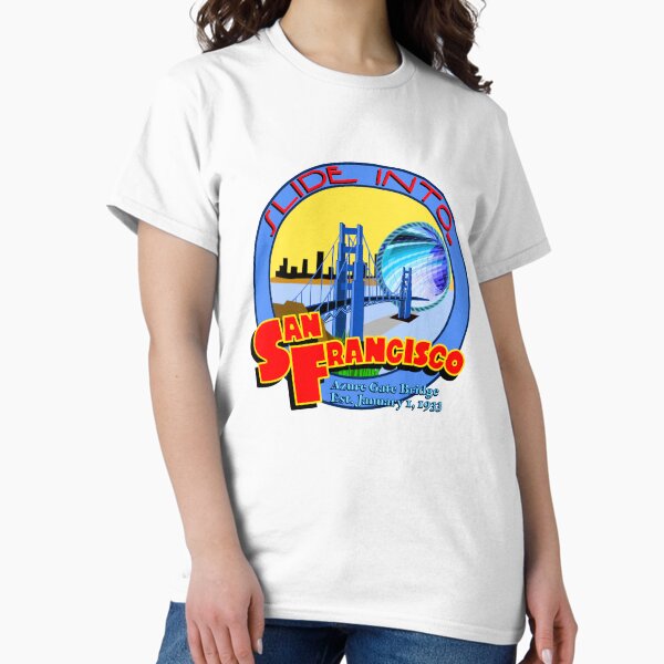 Slide Into San Francisco with Sliders Azure Gate Bridge Classic T-Shirt