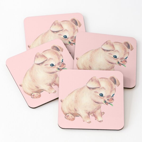 Item preview, Vintage Cottage Core Pig designed and sold by Pinkmagenta.