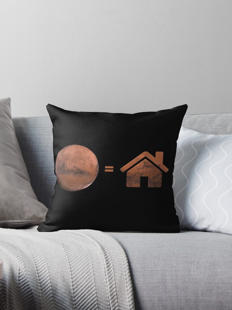 Throw Pillow, Mars is my home designed and sold by keithmarlow