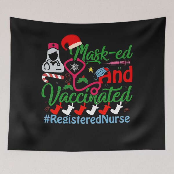 Item preview, Masked And Vaccinated Registered Nurse designed and sold by HammonArt.