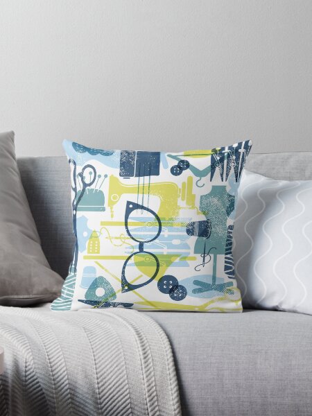 Item preview, Vintage Style Sewing Room Art - Retro designed and sold by moosemtndesign.