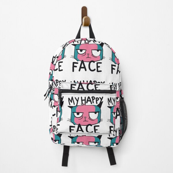 Item preview, Funny This is My Happy Face Cat Quote designed and sold by LAXIR.