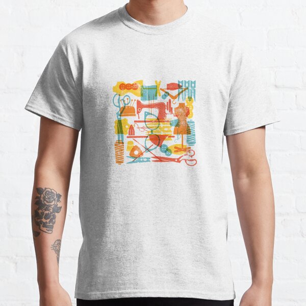 Item preview, Vintage Style Sewing Room Art - Brights designed and sold by moosemtndesign.