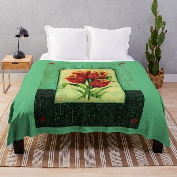 Item preview, Garden Floral Red Tulips Folk Art designed and sold by Shadowlight21.