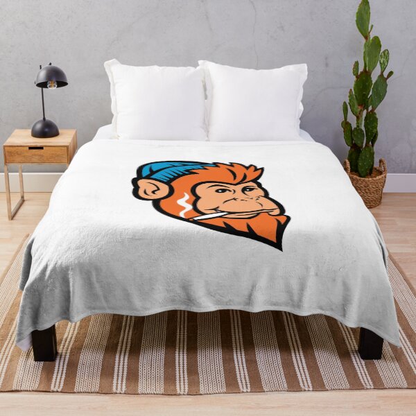 Item preview, Monkey Ape Primate or Chimp Smoking Joint of Cannabis Mascot Retro designed and sold by patrimonio.