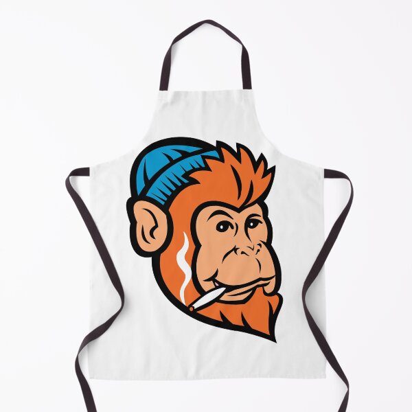 Item preview, Monkey Ape Primate or Chimp Smoking Joint of Cannabis Mascot Retro designed and sold by patrimonio.