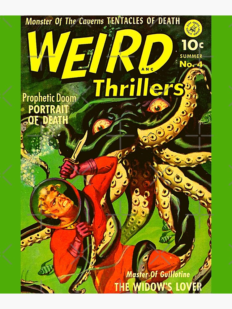 "Weird Thrillers 4 Vintage Retro Science Fiction Comic Book Cover