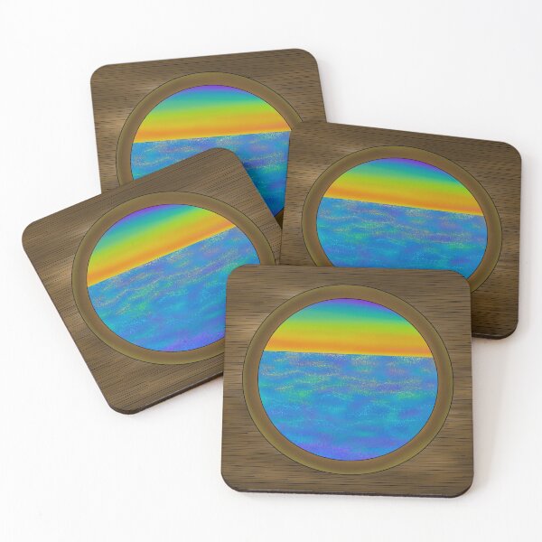 Item preview, Magic Port Hole Rainbow Sunset Sunrise Sparkly Ocean designed and sold by CNRImaginations.