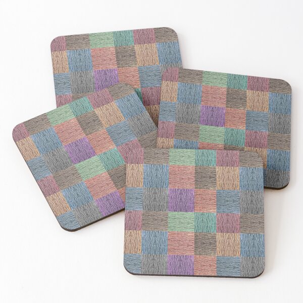 Item preview, Classic Colorful Chequered Pattern with Wood Texture Feel designed and sold by Wiggly Lines.