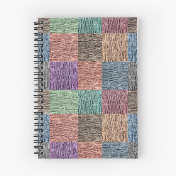 Item preview, Classic Colorful Chequered Pattern with Wood Texture Feel designed and sold by Wiggly Lines.