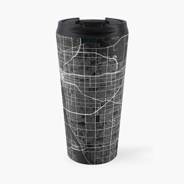Tulsa City Map of Oklahoma, USA - Dark Travel Coffee Mug