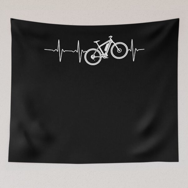 Item preview, Mens E-Bike Heartbeat Biker EKG Battery Biker Cyclist Cycling designed and sold by PrimitiveTriba.