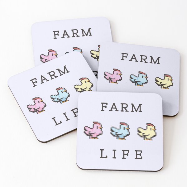 Item preview, Pixelated Farm Life with Chickens  designed and sold by justcozydays.