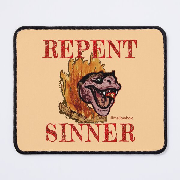 Item preview, Repent Sinner Howling of the dinosaur- Yellowbox Ink Painting designed and sold by twyellowbox.