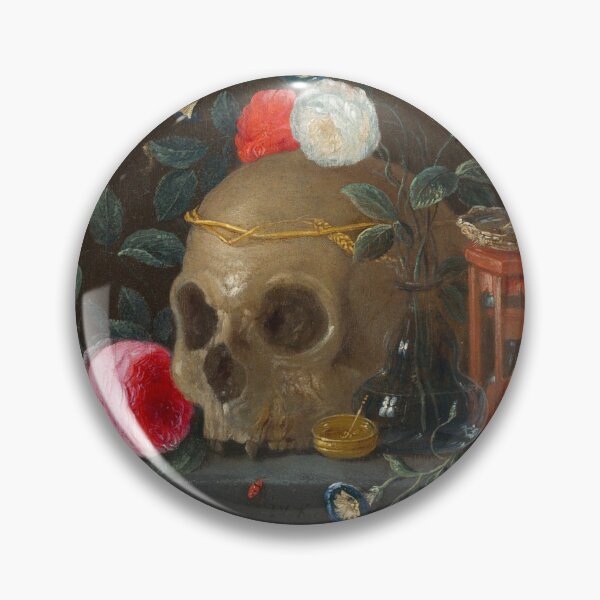 Item preview, Skull and Roses - Jan van Kessel the Elder - Vanitas 1665-1670 Fine Art Oil Painting designed and sold by GroovyGifts.