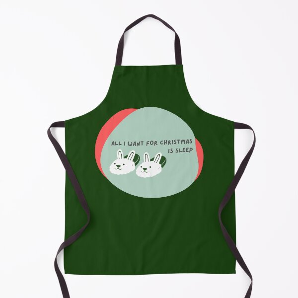Item preview, All I want for Christmas is sleep (Green Bunny Slippers) designed and sold by baldbird.