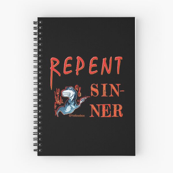 Item preview, Repent Sinner in Jurassic hell - Yellowbox Ink Painting designed and sold by twyellowbox.