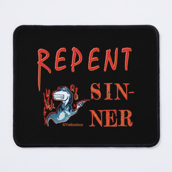 Item preview, Repent Sinner in Jurassic hell - Yellowbox Ink Painting designed and sold by twyellowbox.