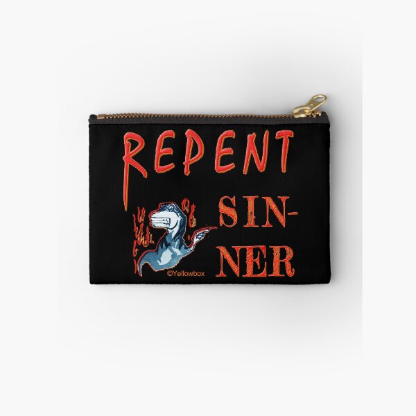 Item preview, Repent Sinner in Jurassic hell - Yellowbox Ink Painting designed and sold by twyellowbox.