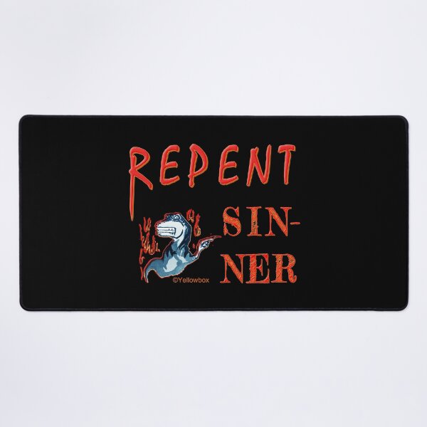 Item preview, Repent Sinner in Jurassic hell - Yellowbox Ink Painting designed and sold by twyellowbox.