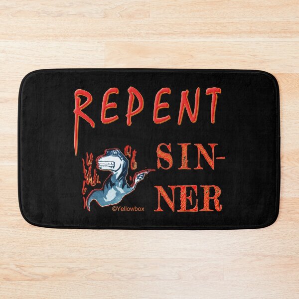 Item preview, Repent Sinner in Jurassic hell - Yellowbox Ink Painting designed and sold by twyellowbox.