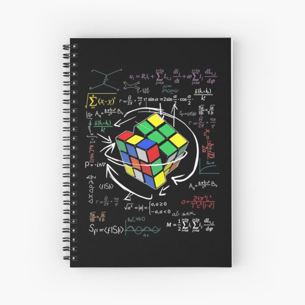 Cool Math Rubix Rubics Player Cube Math Lovers Spiral Notebook