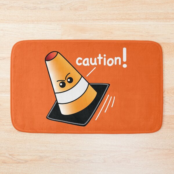 Item preview, “Exercise Caution” cute safety cone designed and sold by houseofwray.