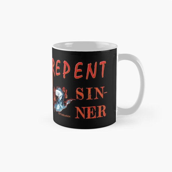 Item preview, Repent Sinner in Jurassic hell - Yellowbox Ink Painting designed and sold by twyellowbox.