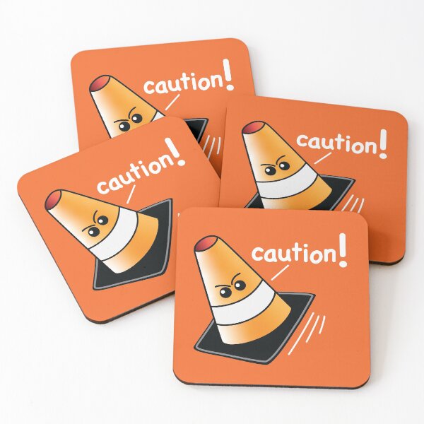 Item preview, “Exercise Caution” cute safety cone designed and sold by houseofwray.
