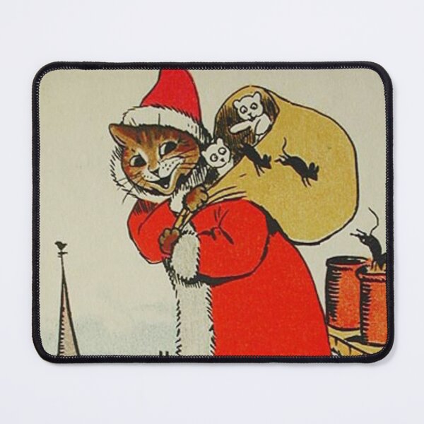 Item preview, Funny Santa Christmas Cat - Louis Wain Cats designed and sold by DigitalEffects.