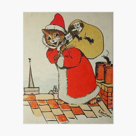 Christmas Party Cats' by Louis Wain Vintage Cat Art Art Print