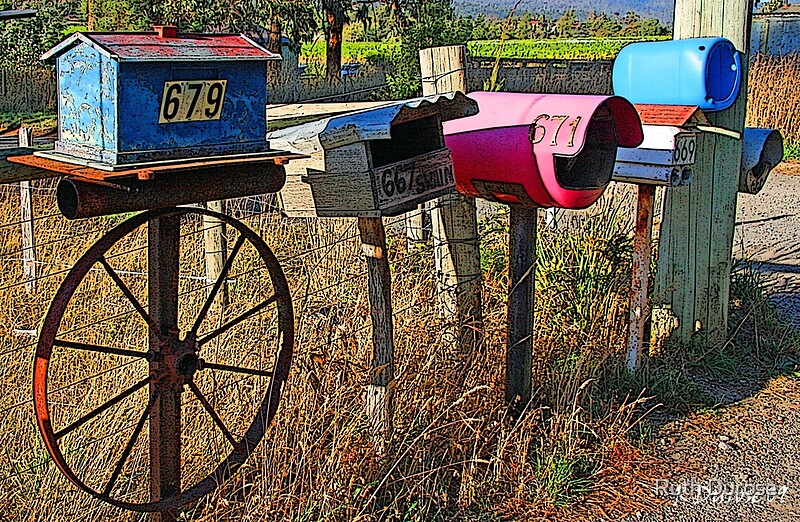 "Country Mailboxes North East Tasmania" by Ruth Durose Redbubble