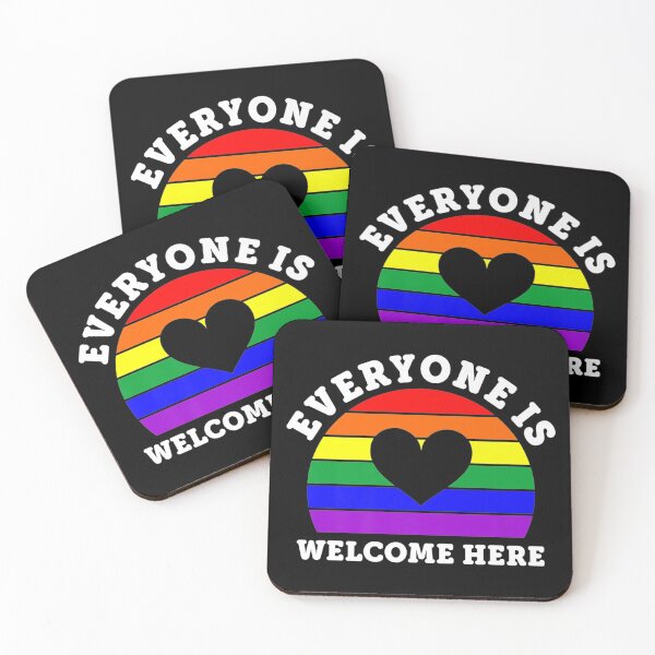 Item preview, Everyone Is Welcome Here LGBTQ Pride Ally designed and sold by monteroshirt.