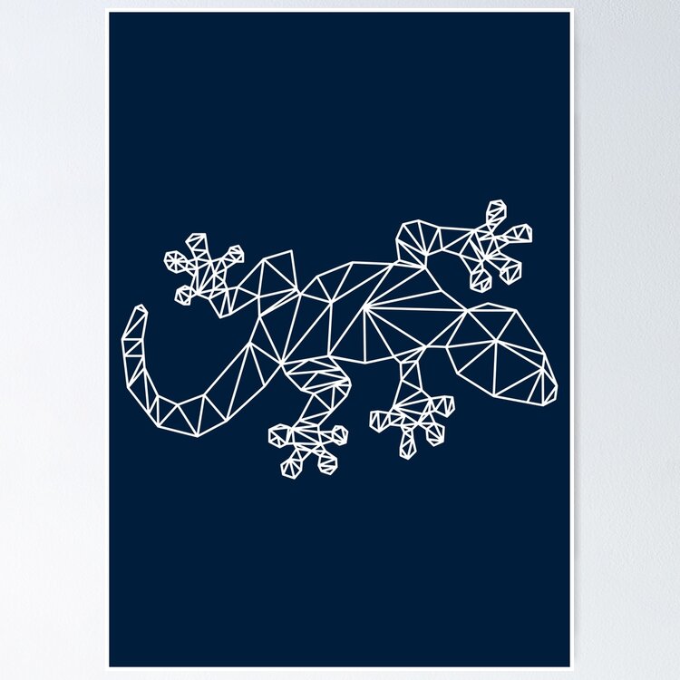 Geometric Lizard - Lizard Line Art  Sticker