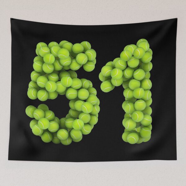 Item preview, Tennis Player Number 51 - Tennis Sports fifty-one Game Set Match 51 designed and sold by elhefe.