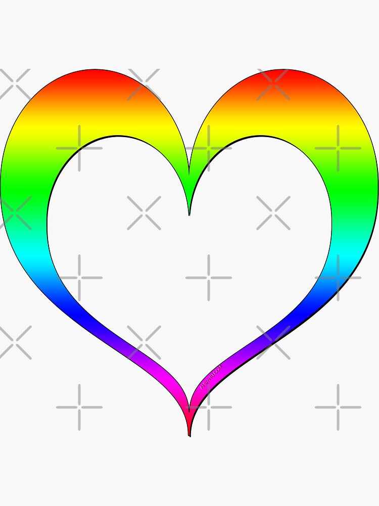Beautiful Rainbow Heart of Love by PartnersInTrust