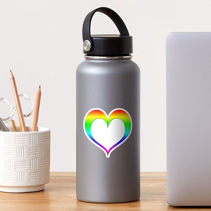 Beautiful Rainbow Heart of Love Sticker