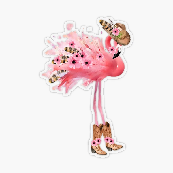 Cute Pink Flamingo Christmas Lights Santa Hat T-Shirt