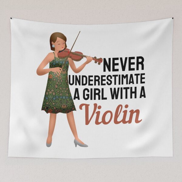 Item preview, Never Underestimate A Girl With A Violin - For Violin And Guitar lovers designed and sold by chetan786.