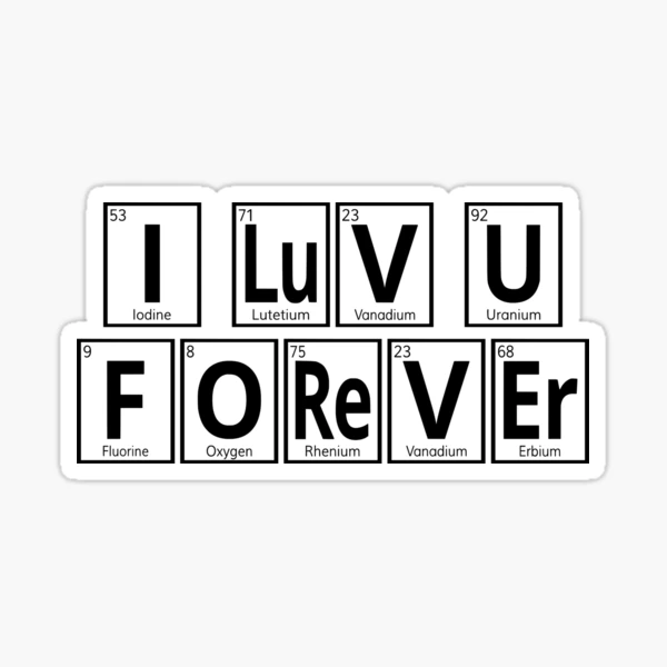 I Lv U [I Love You Chemical Elements] Ornament (Ro