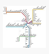 Los Angeles Metro Rail Map Photographic Print