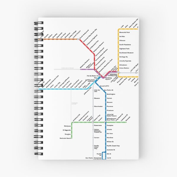Item preview, Los Angeles Metro Rail Map designed and sold by Rich Anderson.