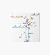 Los Angeles Metro Rail Map Art Board